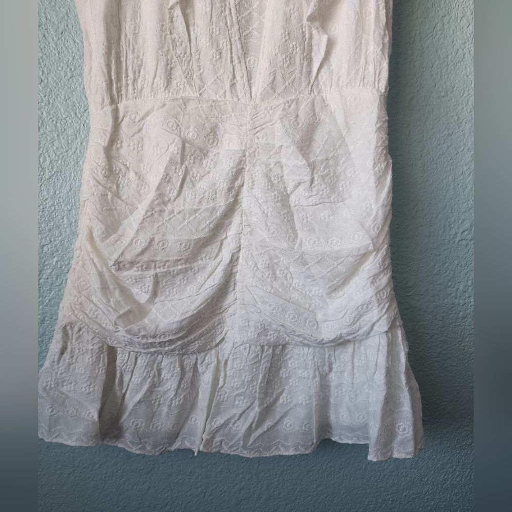 Chelsea and Violet dress rushed eyelet sleeveless off white color new with tags - Picture 9 of 11